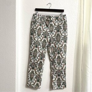 NWT Chicos Womens Jeans Slimming Girlfriend Slim Leg Ankle Paisley Size 14P
